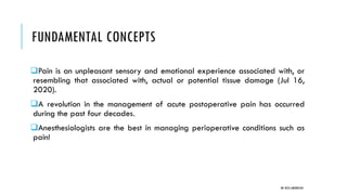 Acute Postoperative Pain Management | PDF