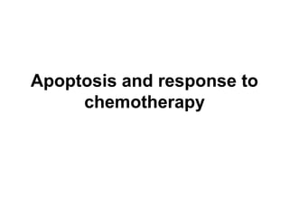 Apoptosis and response to
chemotherapy
 