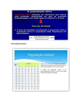 POPULAÇÃOINATIVA
 