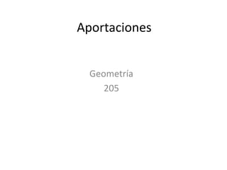 Aportaciones Geometría 205 
