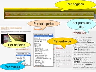 El bloc de ciències Experiències amb TAC Per pàgines Per mesos Per notícies Per categories Per paraules clau Per enllaços 