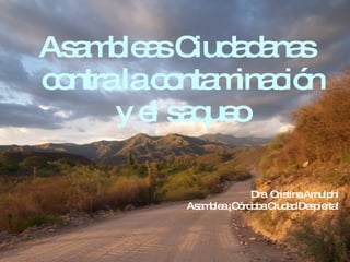 [object Object],Dra. Cristina Arnulphi  Asamblea ¡Córdoba Ciudad Despierta!  