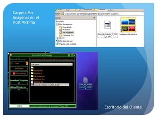 Carpeta Mis
Imágenes en el
Host Victima

Escritorio del Cliente

 