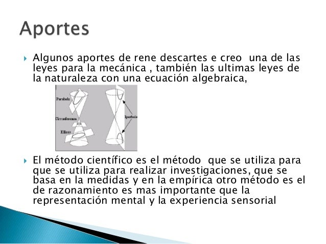Aportes de descartes ala ciencia moderna