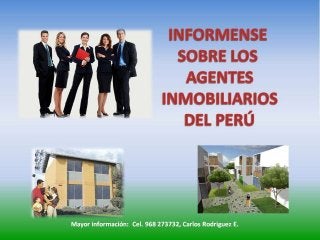 Aporte sobre agentes inmobiliarios del perú