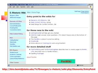 PmWiki

http://biro.bemidjistate.edu/%7Emorgan/e-rhetoric/wiki.php/Elements/EntryPoint
 