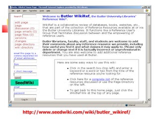 SeedWiki




   http://www.seedwiki.com/wiki/butler_wikiref/
 
