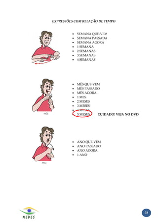 EXPRESSÕES COM RELAÇÃO DE TEMPO


         •   SEMANA QUE-VEM
         •   SEMANA PASSADA
         •   SEMANA AGORA
         •   1 SEMANA
         •   2 SEMANAS
         •   3 SEMANAS
         •   4 SEMANAS




         •   MÊS QUE-VEM
         •   MÊS PASSADO
         •   MÊS AGORA
         •   1 MES
         •   2 MESES
         •   3 MESES
         •   4 MESES
         •   5 MESES   CUIDADO! VEJA NO DVD




         •   ANO QUE-VEM
         •   ANO PASSADO
         •   ANO AGORA
         •   1 ANO




                                              38
 