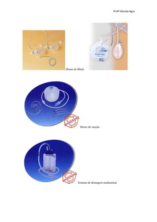 Profª Glenda Agra




Dreno de Black




          Dreno de sucção




         Sistema de drenagem mediastinal
 