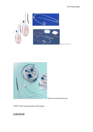 Profª Glenda Agra




                                                             Dreno de Black




                                            Dreno de sucção (Portovacc)



FONTE: http://images.google.com.br/images



CURATIVOS
 