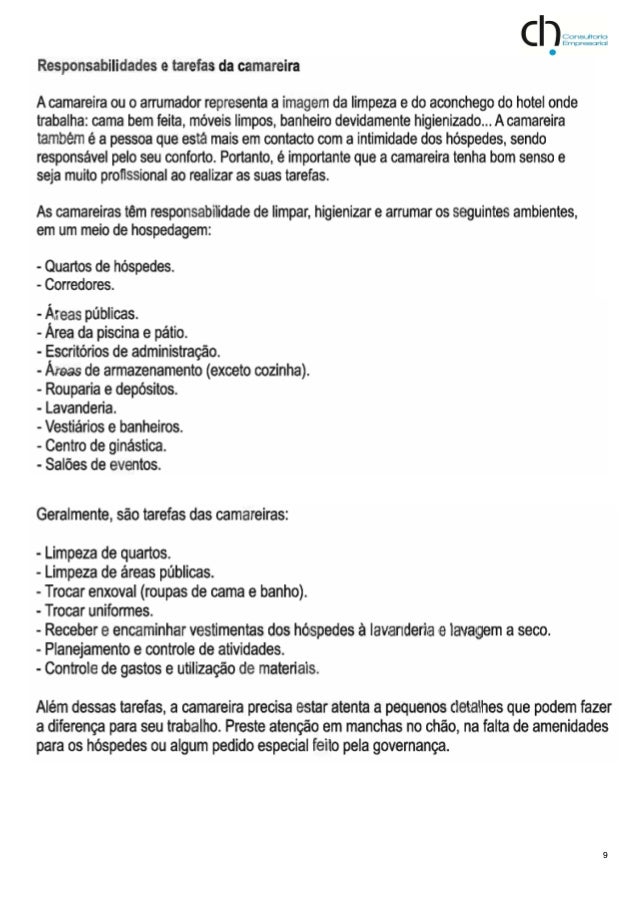 Apostila de Camareiras Apostila de Camareiras