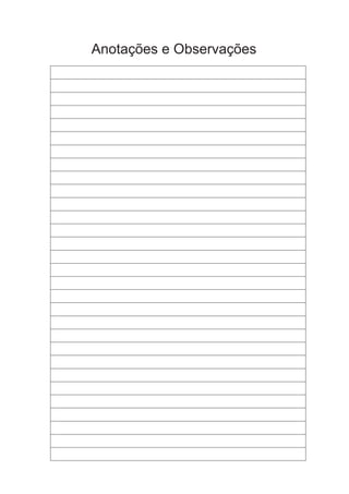 Anotações e Observações 
