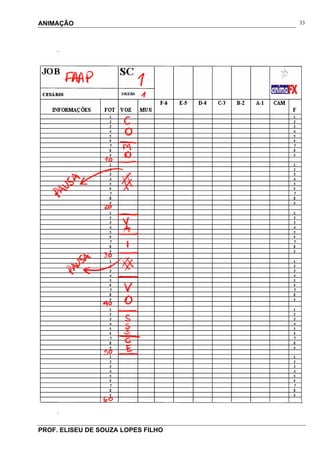 ANIMAÇÃO
PROF. ELISEU DE SOUZA LOPES FILHO
33
.
.
 