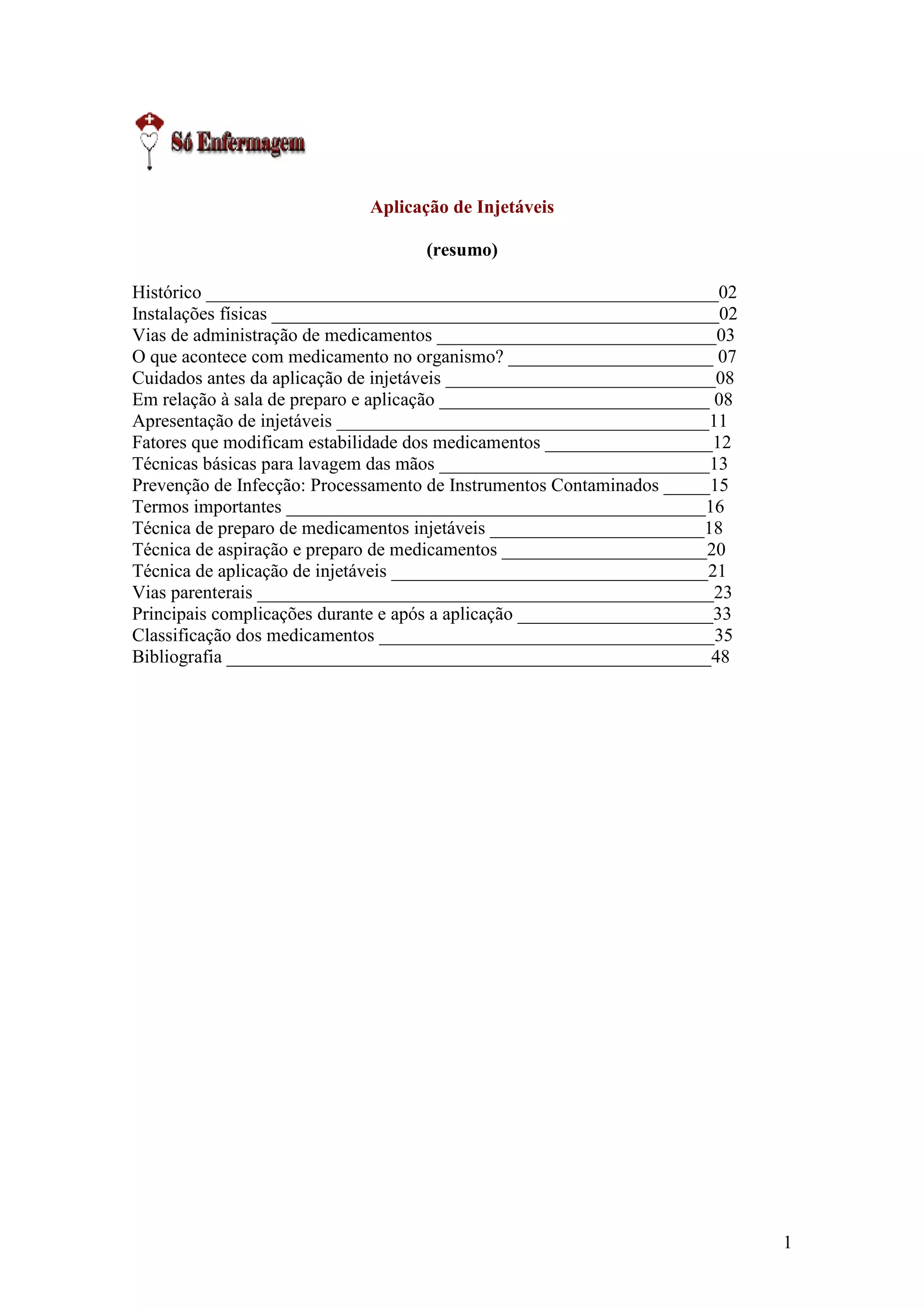 [Apostila] aplicacao de injetaveis | PDF