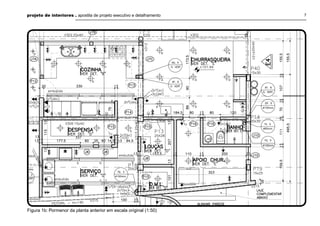 projeto de interiores . apostila de projeto executivo e detalhamento 7
Figura 1b: Pormenor da planta anterior em escala original (1:50)
 