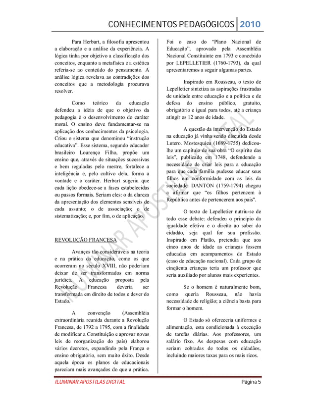 Apostila conhecimentos pedagógicos | PDF