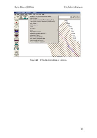 Curso Básico HEC-RAS Eng. Rubens Campos
27
Figura 23 – Entrada de dados por tabelas.
 