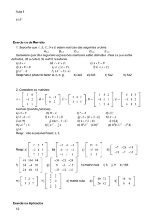 Apostila De Algebra Linear