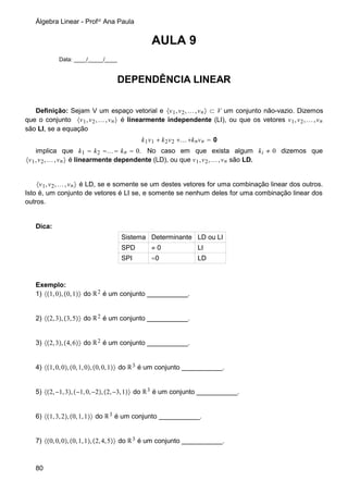 Apostila De Algebra Linear