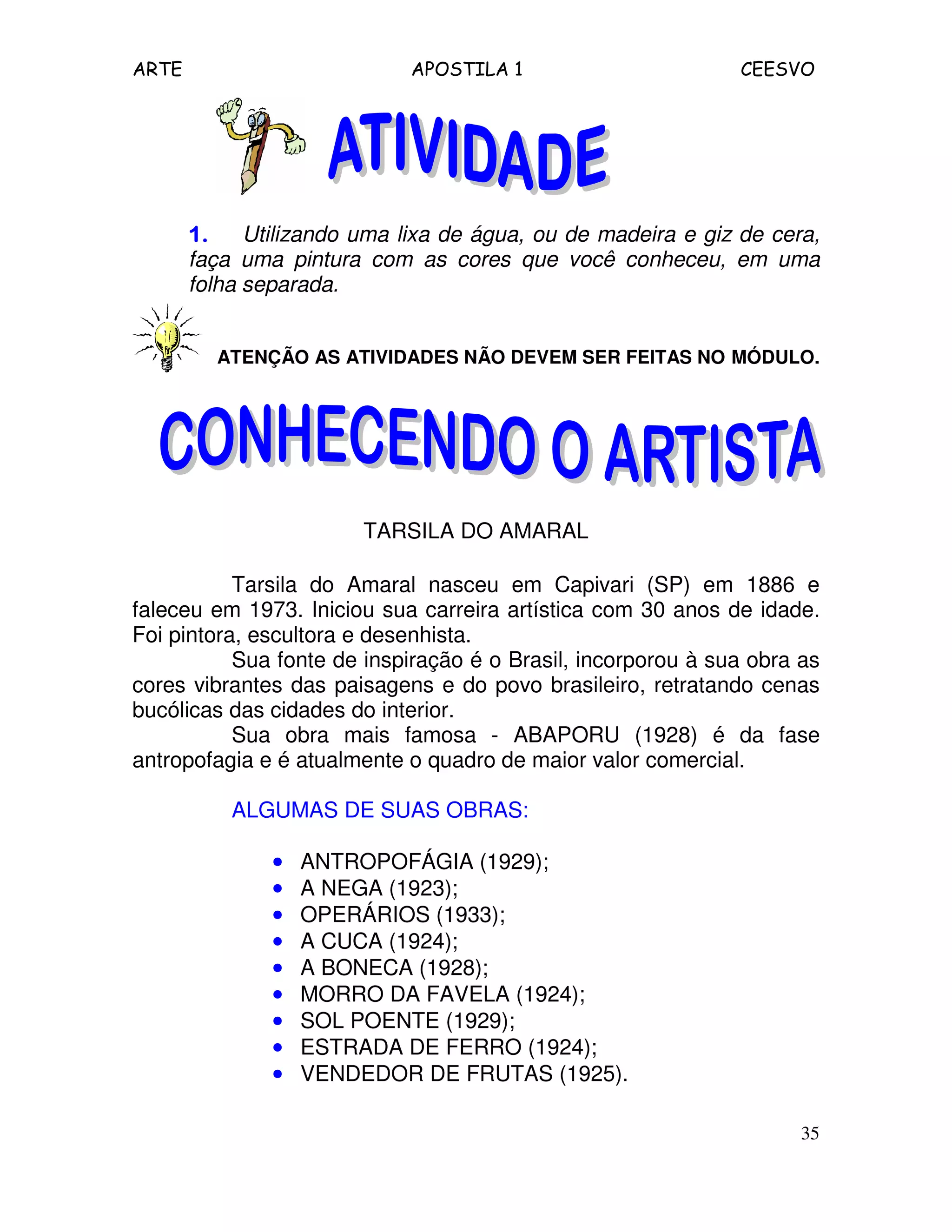 Apostila de Arte Ensino Fundamental I | PDF