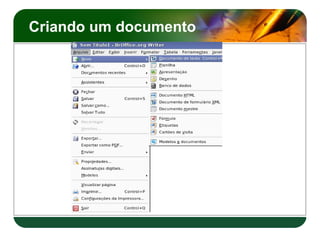 Criando um documento
 