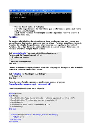 Sub Rotina Apostila de-vb-net | PDF