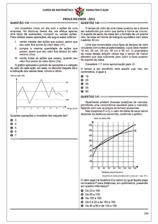 196
PROVA DO ENEM - 2015
 