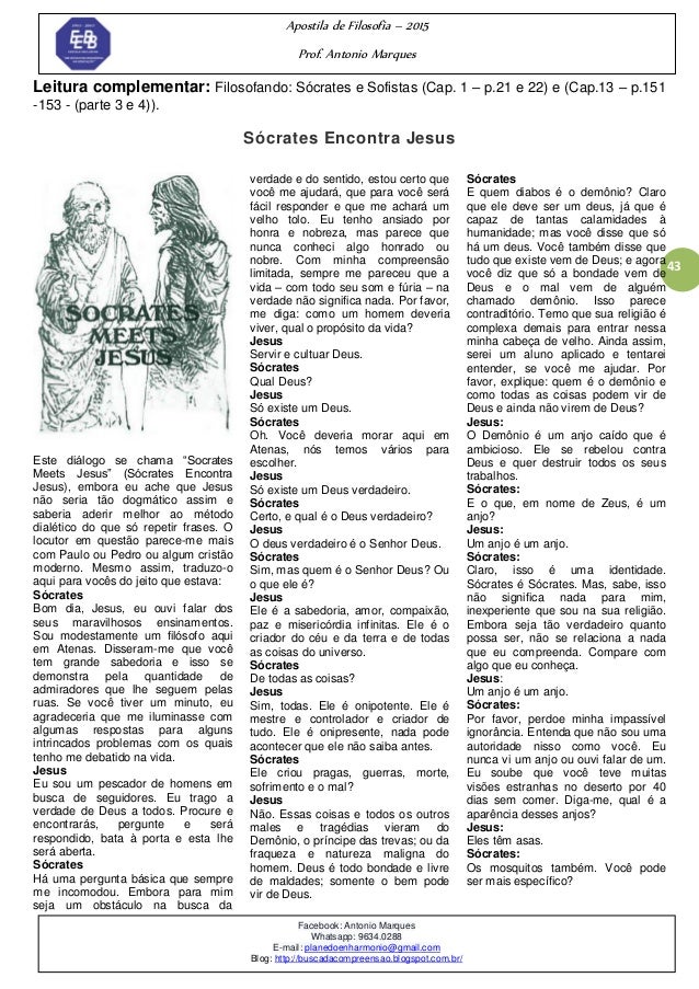 Apostila De Filosofia 3 Ano Ensino Medio Volume 2 - Compartilhar Ensino