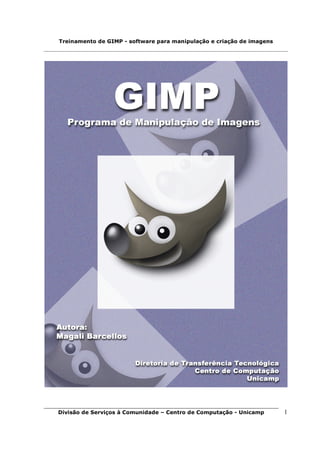 Treinamento de GIMP - software para manipulação e criação de imagens
Divisão de Serviços à Comunidade – Centro de Computação - Unicamp 1
 
