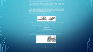 pinhão e lime as pontas dos elos conforme mostra a figura abaixo. Caso o desgaste das
pontas for muito grande, troque a corrente. (FIG. 21)
O.A corrente bate na entrada da canaleta da barra. Motivos: corrente frouxa
pinhão/coroa de tamanhos inadequados ao tamanho da base da barra, ou pinhão/coroa
desgastados. Tente recuperar os elos com uma lima. (FIG. 22)
P.Os trilhos da canaleta da barra estão abertos e um dos lados está
excessivamente desgastado, permitindo que as pontas dos elos pressionem o fundo da
canaleta. Se não for possível reparar os trilhos, troque a barra. Se a corrente estiver
muito danificada, troque também a corrente. (FIG. 23)
Afiação das pontas dos elos de tração
Afie a ponta dos elos de tração para que limpem a canaleta da barra e consigam
transportar óleo lubrificante para a ponta da barra. Elimine os danos, retornando à
forma original, com a ajuda de uma lima redonda.
As correntes podem travar devido ao uso conjunto de pinhão/coroa desgastados ou por
trabalhar com baixo tensionamento (frouxa).
Bases dos elos de união e dos cortadores golpeadas. Solução: ver Q.
PROBLEMA
Corrente está travada!
 
