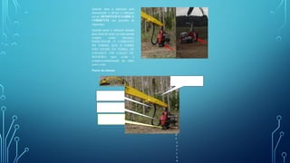 Quando para a operação para
manutenção e deixar o cabeçote
em pé, REMOVER O SABRE E
CORRENTE por questões de
segurança.
Quando parar o cabeçote deitado
para final de turno ou uma parada
simples como descanso,
POSICIONAR O CABEÇOTE
DE FORMA QUE O SABRE
NÃO ENTRE NA TERRA, OU
COLOQUE UM CALÇO DE
MADEIRA para evitar o
contato/contaminação do sabre
com o solo.
Partes do sistema
T
a
n
q
u
e
d
e
ó
l
e
o
d
e
c
o
r
r
e
n
 