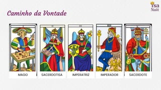 Caminho da Vontade
MAGO SACERDOTISA IMPERATRIZ IMPERADOR SACERDOTE
 