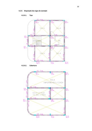 30
4.2.9. Disposição das vigas do exemplo
4.2.9.1. Tipo
4.2.9.2. Cobertura
 