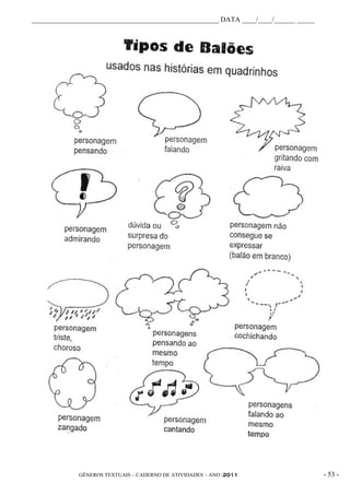 _____________________________________________________ DATA ____/____/______ _____




             GÊNEROS TEXTUAIS – CADERNO DE ATIVIDADES – ANO /2011                   - 53 -
 