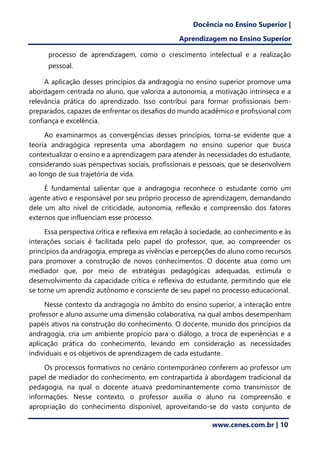 Andragogia no Ensino Superior: Orientando Adultos para Aprendizagem ...