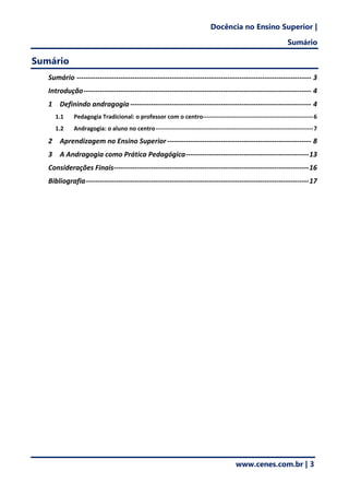 Andragogia no Ensino Superior: Orientando Adultos para Aprendizagem ...