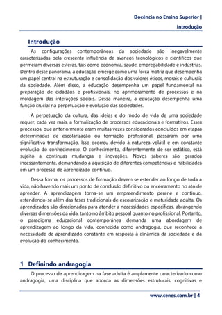 Andragogia no Ensino Superior: Orientando Adultos para Aprendizagem ...