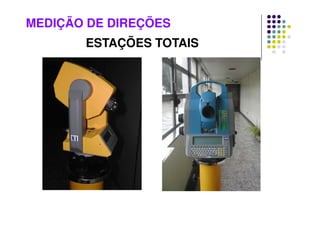 MEDIÇÃO DE DIREÇÕES
ESTAÇÕES TOTAIS
 