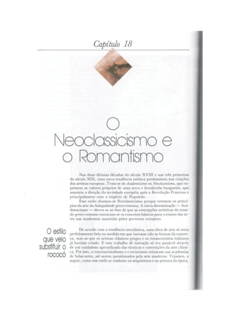Neoclassicismo, romantismo e arte brasileira no séc XIX