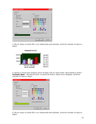 44
8. Preencha os valores conforme indicado na figura a seguir :
9. Vamos definir o form ato a ser aplicado para as células que se encaixam no critério
especificado - YDORUHV PHQRUHV GR TXH  . Para definir o formato dê um clique no
botão )RUPDWDU . Na janela que surge defina fonte em cor verm elha e negrito,conforme
indicado na figura a seguir e depois dê um clique no botão OK:
 
