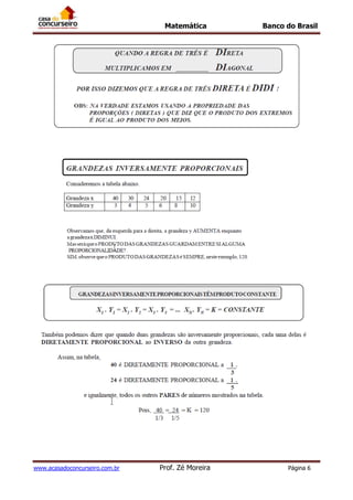 Matemática Banco do Brasil
www.acasadoconcurseiro.com.br Prof. Zé Moreira Página 6
 