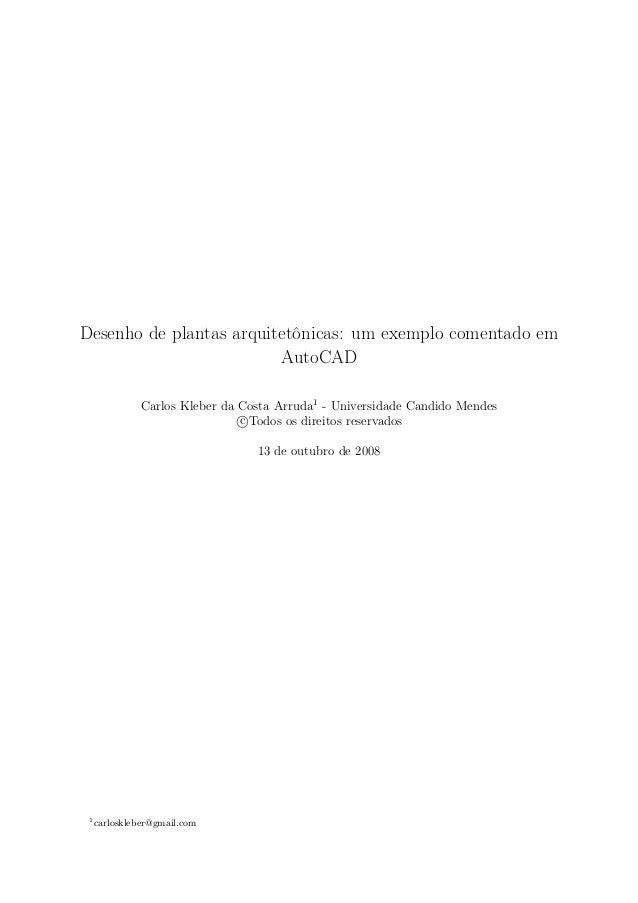 Apostila auto cad passo a passo para arquitetura 2 apostila auto cad passo a passo para arquitetura 1 638