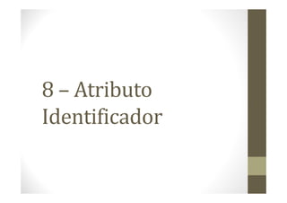 8 – Atributo
Identificador
 
