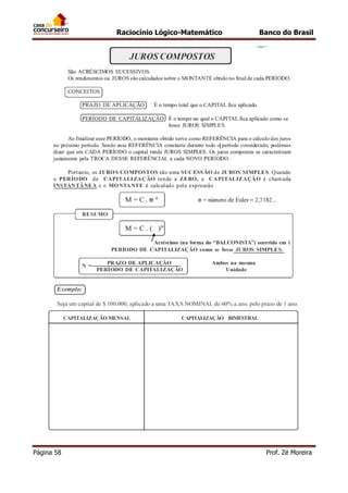 Raciocínio Lógico-Matemático

Página 58

Banco do Brasil

Prof. Zé Moreira

 