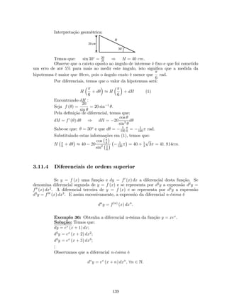 10. A …gura em anexo mostra a parte de um grá…co. Complete os grá…cos supondo 
que: 
(a) f é uma função par; (b) f é uma função ímpar. 
x 
y 
11. Classi…que as funções cujos grá…cos estão na …gura abaixo em anexo, como pares, 
ímpares ou nenhum dos dois casos. 
2 
1 
­4 
­2 
2 4 
­1 
­2 
x 
y 
5 
­4 
­2 
2 4 
x 
y 
20 
10 
­4 
­2 
0 2 4 
x 
y 
100 
­4 
­2 
2 4 
­100 
x 
y 
12. Determine quais das funções são pares ou ímpares. 
(a) f (x) = 5x3  2x; (b) f (s) = s2 + 2s + 2; 
(c) f (t) = jtj ; (d) f (v) = av+av 
; 
2 (e) f (x) = ln 
 
x + p1 + x2 
 
; (f) f (u) = ln 1+u 
1u: 
13. Mostre que se f e g são funções ímpares, então (f + g) e (f  g) são também 
funções ímpares. 
14. Mostre que se f e g são funções ímpares, então f 
g é uma função par. 
15. Mostre que a função 1 
2 [f (x) + f (x)] é par e que a função 1 
2 [f (x)  f (x)] é 
ímpar. 
16. Demostre que qualquer função f : R ! R pode ser expressa como a soma de uma 
função par com uma função ímpar. 
17. Mostre que a função f (x) = ex pode ser escrita como a soma de uma função par 
com uma função ímpar. 
18. Determine a fórmula da função inversa. Faça os grá…cos da função dada e de sua 
inversa. 
41 
 