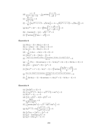 ) g0 (x) = 2senh(2x  1) f (8x3) + 24x2 cosh (2x  1) f0 (8x3) 
Como g0 
1 
2 
 
= 12, segue que: 
12 = 2s|en{hz(0}) 
0 
f (1) + 241 
4c|os{hz(0}) 
1 
f0 (1) 
) 12 = 6f0 (1) ) f0 (1) = 2. 
3.7 Derivação Implícita 
De…nição 6: Quando a relação entre x e y é dada por uma equação da 
forma F (x; y) = 0, dizemos que y é uma função implícita de x. 
Uma equação em x e y pode implicitamente de…nir mais do que uma função 
de x:Por exemplo, se resolvermos a equação 
x2 + y2 = 9, (1) 
para y em termos de x, obtemos y = p9  x2. Assim, encontramos duas funções que 
estão de…nidas implicitamente por (1), são 
f1 (x) = p9  x2; f2 (x) = p9  x2; 
Os grá…cos dessas funções são semicírculos do círculo x2 + y2 = 9 que estão 
localizados acima e abaixo do eixo das ordenadas. 
x2 + y2 = 9 f1 (x) = p9  x2 f2 (x) = p9  x2 
4 
2 
­4 
­2 
2 4 
­2 
­4 
x 
y 
y ­2 
0 2 
2 
­2 
0 2 
x 
­1 
­2 
­3 
x 
y 
Observe que o círculo completo não passa no teste da reta vertical, e portanto, 
não é o grá…co de uma função de x. Contudo, os semicírculos superior e inferior passam 
no teste da reta vertical. 
Nem sempre é possível de…nir a forma explícita de uma função de…nida im- 
plicitamente. Por exemplos, as funções 
x3 + y2 = 3xy, 
y4 + 3xy + 2 ln y = 0, 
não podem ser expressas na forma y = f (x). 
O método da derivação implícita permite encontrar a derivada de uma função 
assim de…nida, sem a necessidade de explicitá-la. 
Derivada de uma função dada implicitamente 
Suponhamos que F (x; y) = 0 de…ne implicitamente uma função derivável 
y = f (x). A derivada de uma função na forma implícita é obtida usando a regra da 
cadeia. Assim, é possível determinar y0 sem explicitar y. 
120 
 
