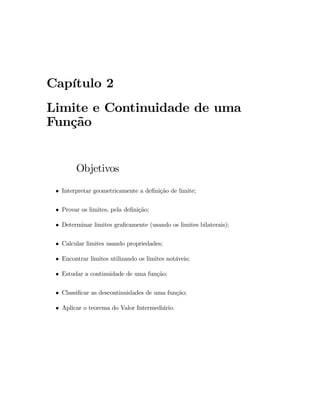 =jxj : 
1 
jyj 
= jxj 
jyj 
11. Seja a um número real positivo, então: 
(a) jxj  a se, e somente se, a  x  a; 
(b) jxj  a se, e somente se, a  x  a 
(c) jxj  a se, e somente se, x  a ou x  a; 
(d) jxj  a se, e somente se, x  a ou x  a . 
Demonstração: Somente do caso (a) 
Inicalmente, provaremos que jxj  a se a  x  a: 
i: Se x  0 ) jxj = x, uma vez que x  a teremos jxj  a; 
ii: Se x  0 ) jxj = x , uma vez que , mas x  a teremos x  a, mas 
jxj = x, então jxj  a: 
Portanto jxj  a se a  x  a: 
Agora, mostraremos que jxj  a somente se a  x  a: 
i: Se x  0, como jxj = a, teremos x  a, como a  0 e a  0, então 
a  0  x  a de onde vem que a  x  a. 
ii:Se x  0 ) jxj = x , como jxj  a teremos que x  a e com x  0, 
então a  0  x  a ou a  x  a, de onde vem que a  x  a: 
Portanto, jxj  a se, e somente se, a  x  a: 
Observação 1: A demonstração dos casos (b), (c) e (d) é análoga. 
Exemplo 2: Resolva a equação jx  3j2  4 jx  3j = 12: 
15 
 