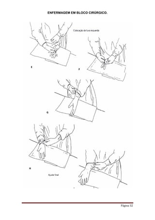 ENFERMAGEM EM BLOCO CIRÚRGICO.
Página 32
 