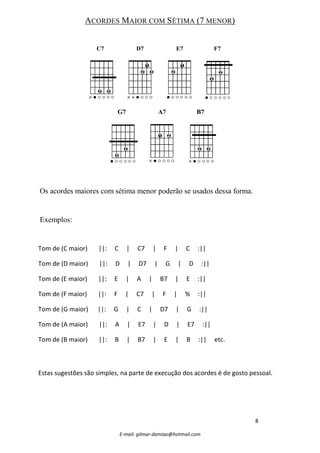Apostila com Instruções Práticas e Básicas para Violão/Guitarra (Iniciantes). Por: Gilmar Damião
