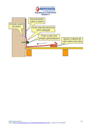 Arquitetura e Urbanismo 
Estúdio V 
Cecília Santos Franco 
Fonte: http://www.ebanataw.com.br/roberto/telhado/tlhcur10.htm - acesso em 17/02/2007 
29 
 